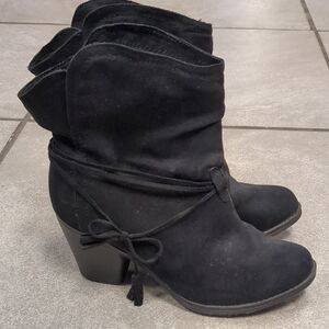MIA Black Heeled Ankle Boots